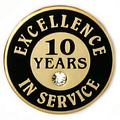 Excellence In Service Pin - 10 years
